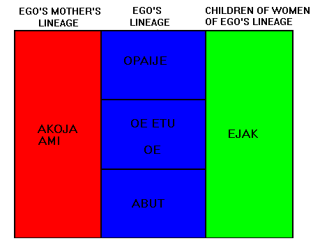 Dani Kin Terms - Spatial 
Representation